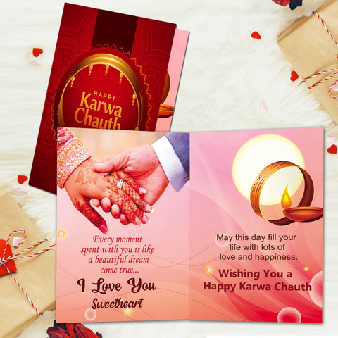 Midiron Romantic Karva Chauth Gifts, Best Gift Combo for Wife  /Bhabhi/Womens Ceramic Gift Box