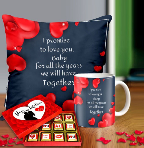 Midiron Romantic Gift for Girlfriend Chocolate with Cushion and
