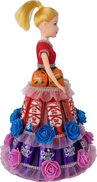 【377】ANK doll chocolatemacaron Happy Basket By Simran Chocolate Doll Gift Hamper Paper Gift Box