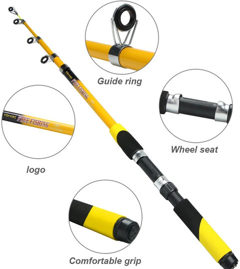 Abirs (7 ft 210 cm) Fishing rod Special Fiber Yellow Fishing Rod - Main Image