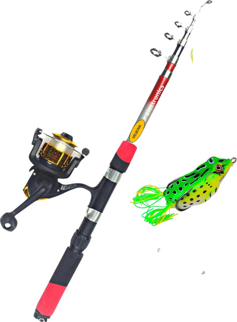 Fishing rod Fishing rod and reel with frog Spret Blue Fishing Rod