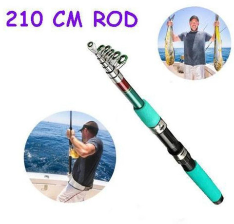 Abirs 210 cm fishing rod ft Green, Black Fishing Rod Price in