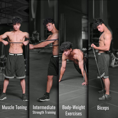 SLOVIC TPE Bands for Workout Pull Up Stretching |Heavy Duty