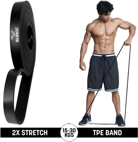 SLOVIC TPE Bands for Workout Pull Up Stretching |Heavy Duty  Material|Upto15-30 KGS Resistance Band