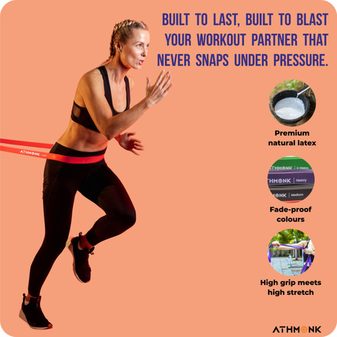 Athmonk Power Loop Exercise Band Stretch Bands for Workout