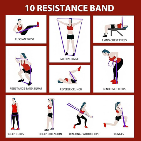 pilates full body exercise bands