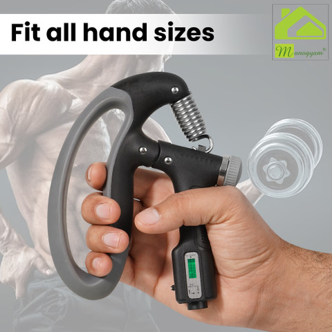 Manogyam Hand Gripper with Counter for Best Hand Exercise 10kg to 100kg  Hand Strengthener Hand Grip/Fitness Grip