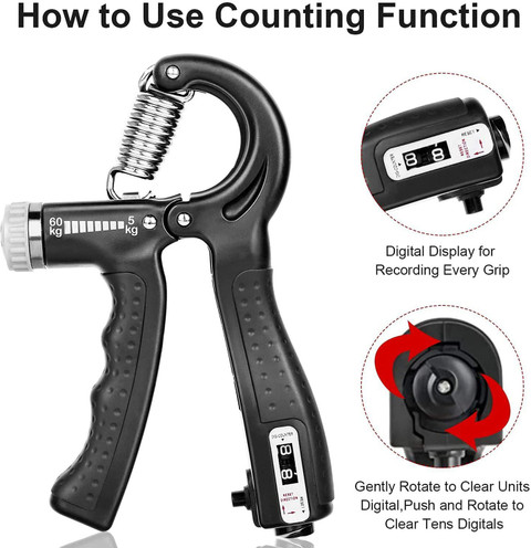 ADONYX Adjustable Spring Hand | Finger Exerciser| Strengthener Hand ...