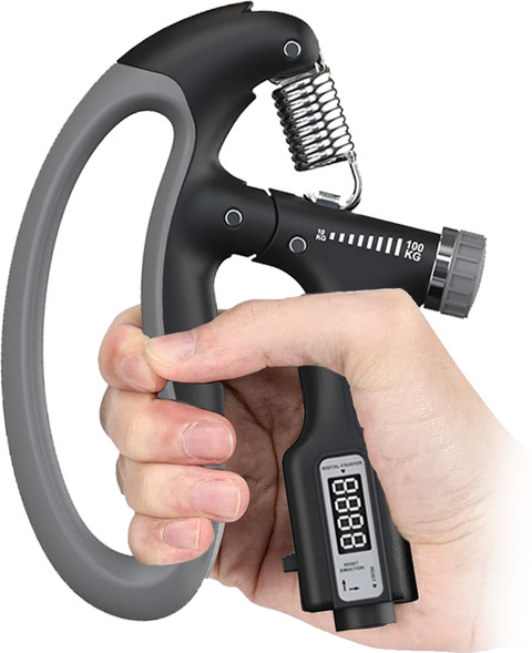 Manogyam Professional Training Adjustable Electronic Muscle Training  10-100KG Hand Grip/Fitness Grip