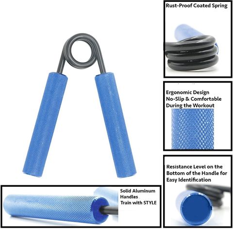 LAFILLETTE Metal Heavy Hand Gripper Strength Trainer Adjustable Exerciser 150lbs Fitness Grip Hand Grip/Fitness Grip (Blue) - Image 6
