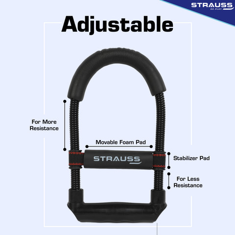 Strauss Adjustable Forearm Strengthener Wrist Exerciser Hand Grip
