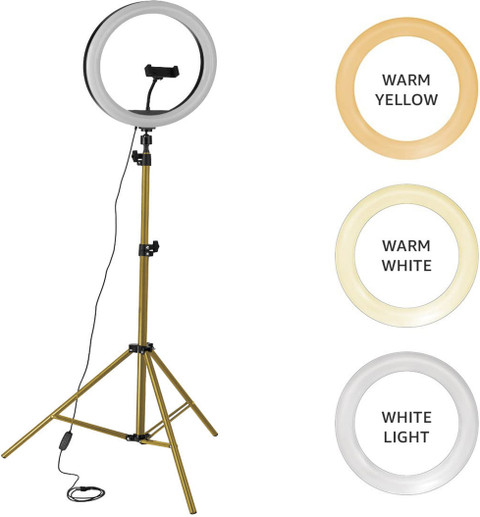 Flipkart SmartBuy 10 inch Big LED Selfie Ring Light with Tripod Stand  Feet mode Ring Flash