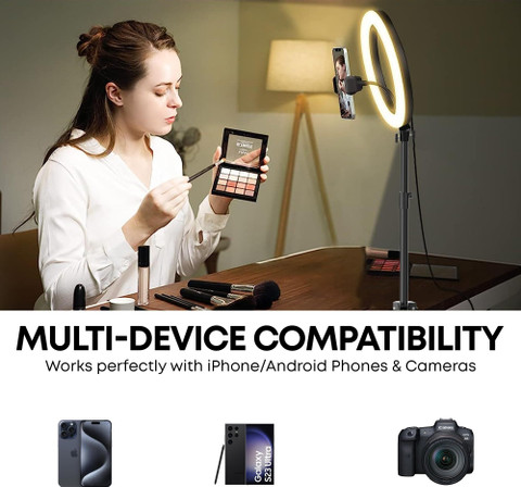 Tygot 14 Inch RGB LED Ring Light with Feet Tripod for Phone Camera Ring  Flash