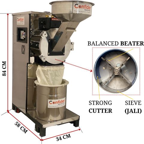 Confider industries Ultrafine Pulveriser | Stainless Steel Body | With ...