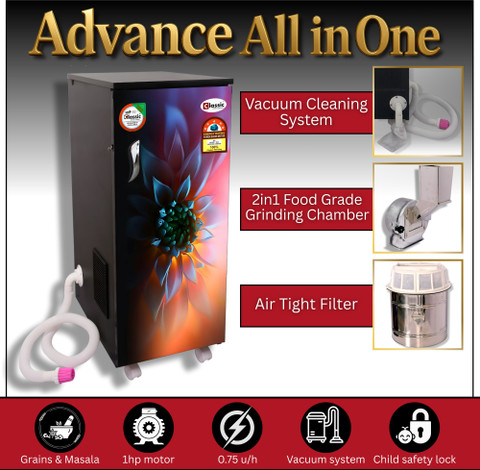 Classic Atta Chakki Automatic Advance Domestic 2in1 Vacuum-0.75