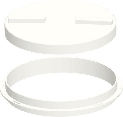 【最終値下げ】Lu.Official Sheer Circle Tank 白 PRAJA Plastic Water Tank Open & Close Blue Lid | 400 mm