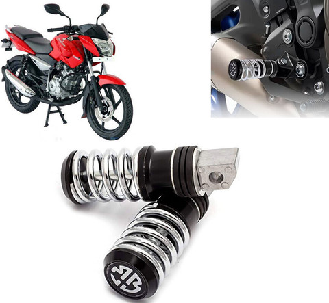 AUTO PEARL Spring Coiled Foot Rest Black for Pulsar 135 LS DTS-i Foot Rest