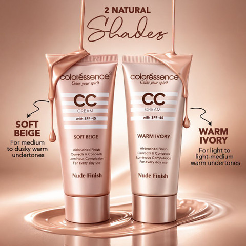 COLORESSENCE Face CC Cream with SPF-45 for Instant Glow