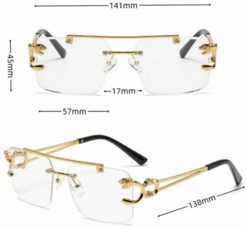 Legend Eyewear Rimless Square, Aviator Frame