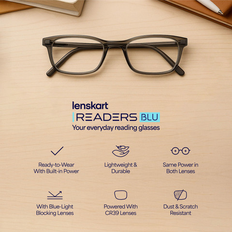 Lenskart Half Rim Rectangle Reading Glasses Price in India