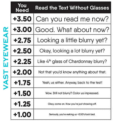 VAST Full Rim Rectangle Reading Glasses