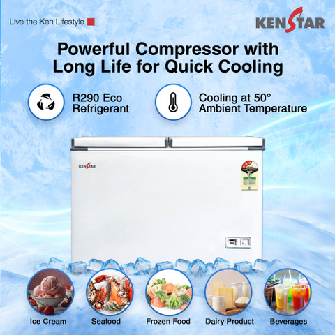 ☆Bestlife☆ Kenstar 323.0 L Double Door Standard Deep Freezer Price in India