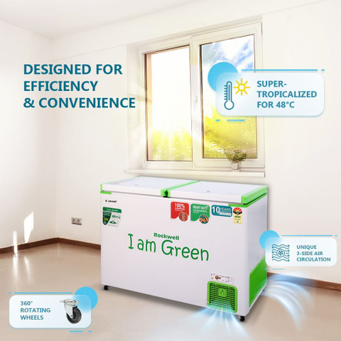 Rockwell 273 L Double Door Standard Deep Freezer Price in India