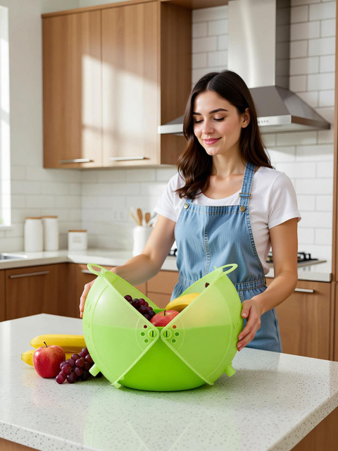 HOMESTIC by Kuber Industries Vegetables Draining Basket, Strainer