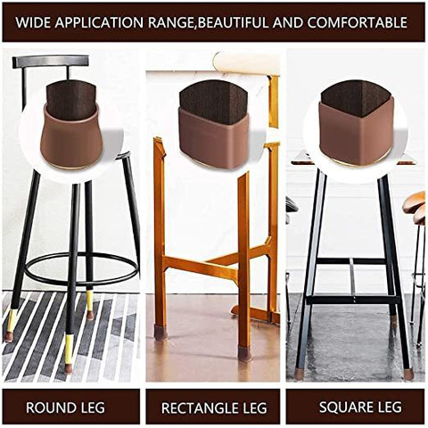 Rhydin 48 Pcs Chair Leg Covers to Reduce Noise, Easily Moving for