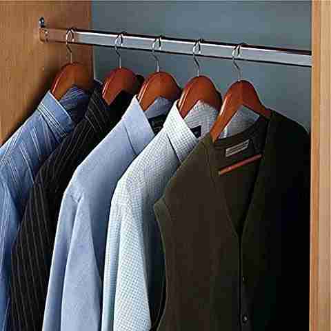 Volo Stainless Steel Oval Closet Rod with End Supports (Size