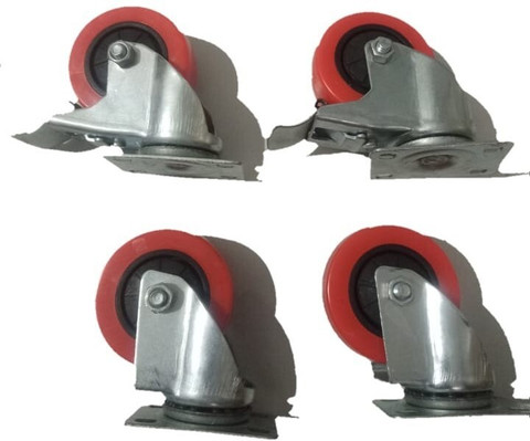 Hkey 3 inch Swivel Caster Wheels Heavy Duty Plate with Safety