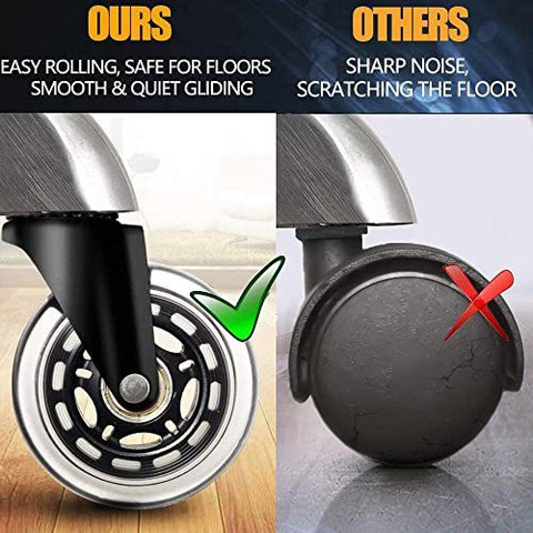 Volo Office chair wheels replacement rubber chair casters Fixed