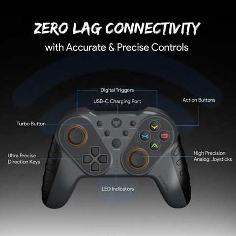 EVOFOX Elite Ops Wireless with Type C Charging USB Gamepad