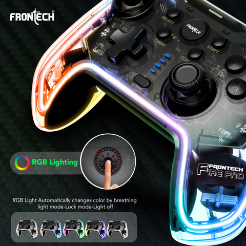 sexpuppe lena meyer landrut Frontech Fire Pro Wireless 2.4GHz Gaming Controller| Dual Vibration Motors|  RGB (GP-0002) USB Gamepad