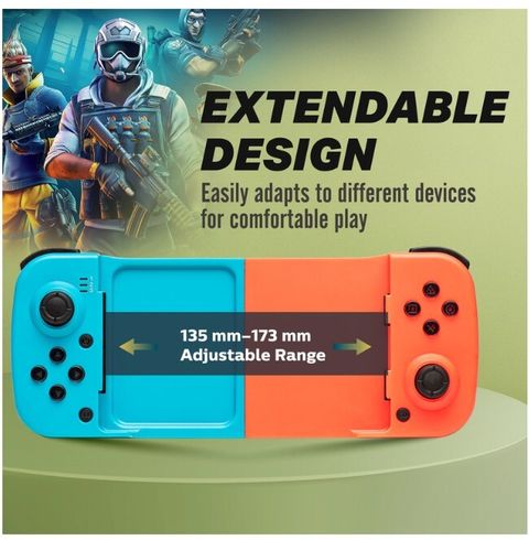 Nitho V50 Bluetooth Gamepad (Red, Blue) - Image 5