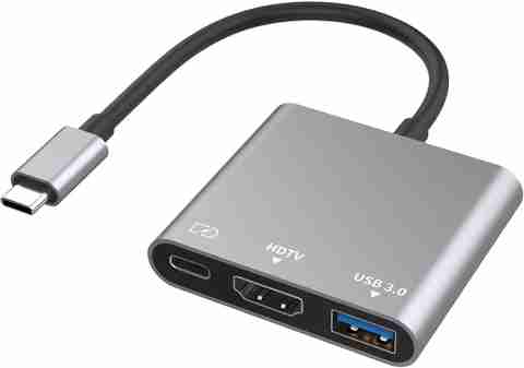 Zeptrox 3-in-1 USB Type C Hub Adapter 0.1m Black - Image 2