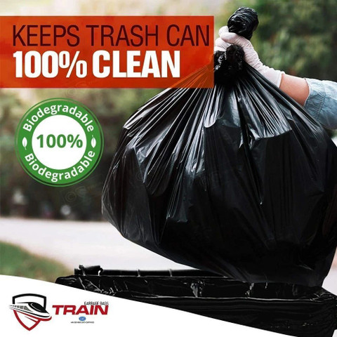 Train Garbage bags 25*32 garbage bags large size dustbin bags for  restaurant dustbin bags in pantry large 90 Bags Large 77 L Garbage Bag Pack  Of 90