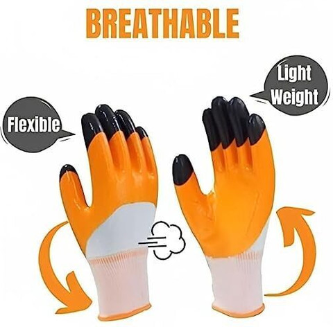 AARAV Durable Anti Cut Resistant Reusable Hand Gloves, Cleaning