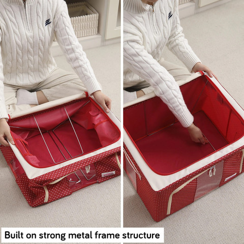 BlushBEES Living Box Cloth Storage Bags, Wardrobe Organizer 24