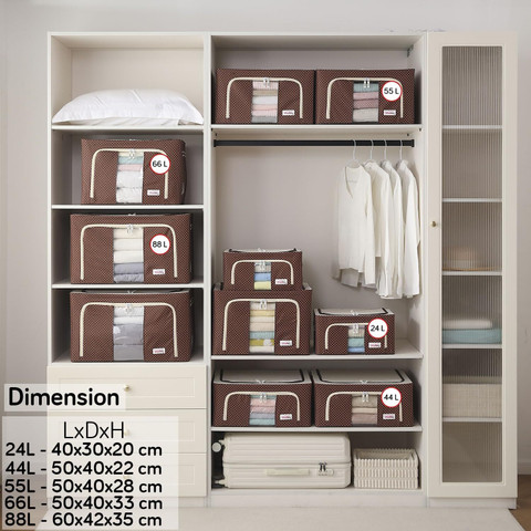 BlushBEES Living Box Cloth Storage Bags Wardrobe Organizer 24
