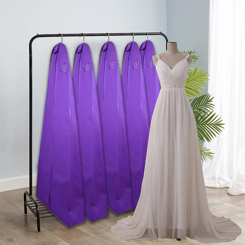 G. Wedding Dress Cover 72" with 8" Gusset | Lehenga Storage Bags Travel Garment  Storage Bag for Wedding Gown | Long Dress | Long Gown Garment Storage  Hanging Clothes Cover | Pack