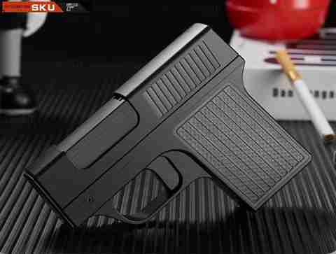 Kingdom ™Focus JD-YH098 Gun Shape Unique Design Cigarette Case With  Refillable Lighter Plastic Gas Lighter Price in India