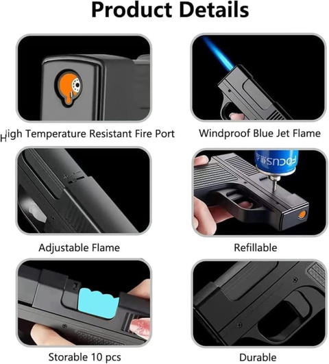cigarette case with lighter flipkart FITUP 5pcs Holder Automatic Cigarette Box Gas Butane Flame Lighter Cigarette Box Pocket Lighter Price in India VIOVI Focus Pioneer Grey Cigarette