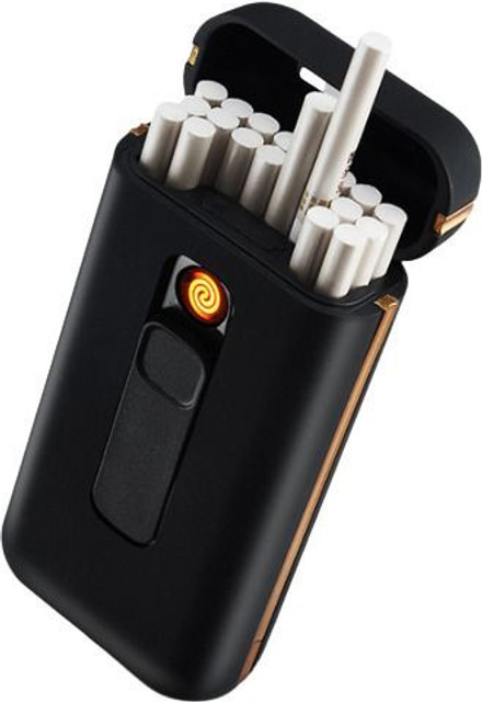 Bebo Cigarette Case with Inbuilt Lighter 18pcs | USB Rechargeable | Pocket  Friendly Plastic Electronic Gas Lighter Price in India - Buy Bebo Cigarette  Case with Inbuilt Lighter 18pcs