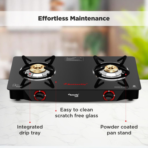 Butterfly Rapid Glass Manual Gas Stove