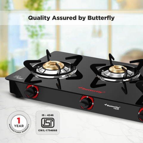 Butterfly RAPID 3B Glass Manual Gas Stove Price in India Buy