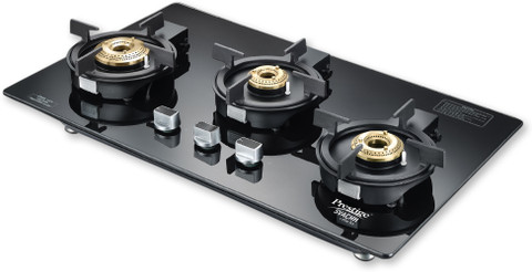 Prestige Svachh Efficia-03 AI|8mm Thick superior Toughened Glass|Cast Iron  Pan Support Glass Automatic Hob