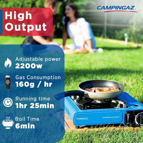 Campingaz Camp Bistro Camping Stove, Portable Gas Stove 2200 W