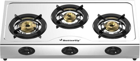 Butterfly gas Stainless Steel Manual Gas Stove Price in India - Main Image