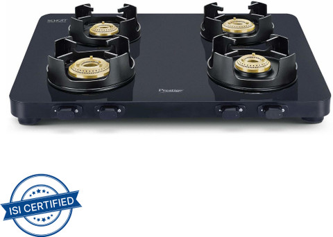 Prestige Edge Schott Glass Glass Manual Gas Stove Price in India